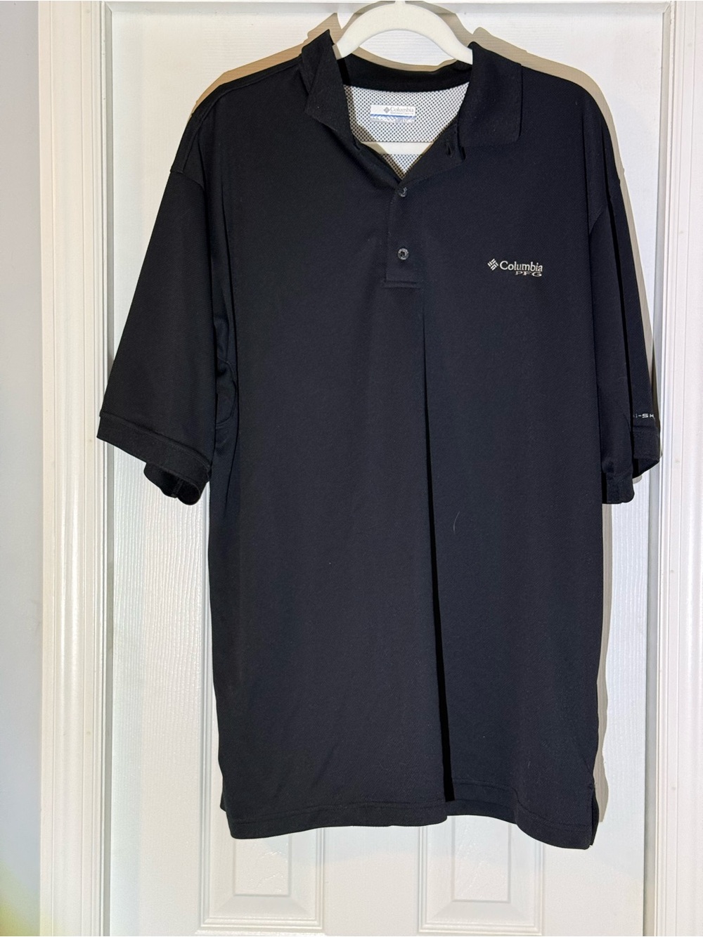 Columbia Men’s Black Performance Fishing Gear Polo Shirt Size L